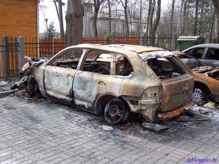 Porsche Cayenne burn out verbrannt